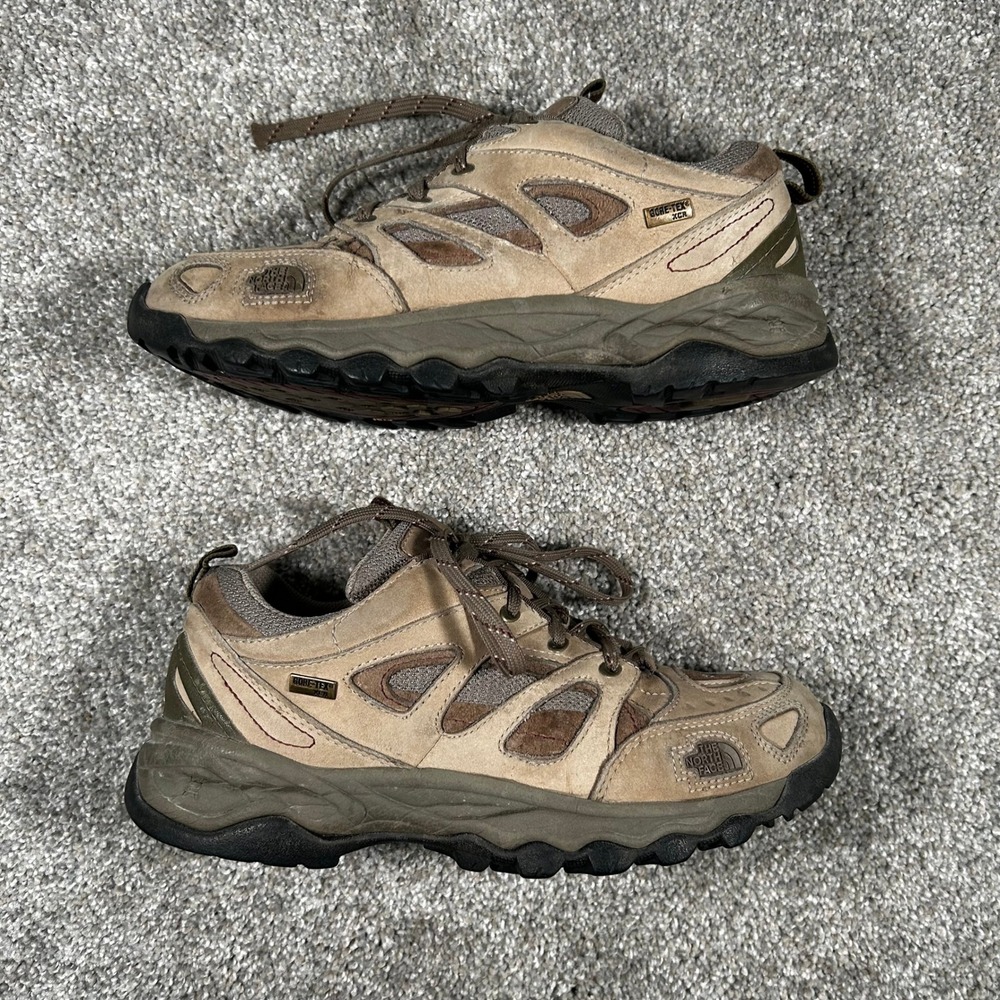 The North Face Gore-Tex XCR Hiking Shoes Womens 8 Tan Brown Waterproof ABG1 T191